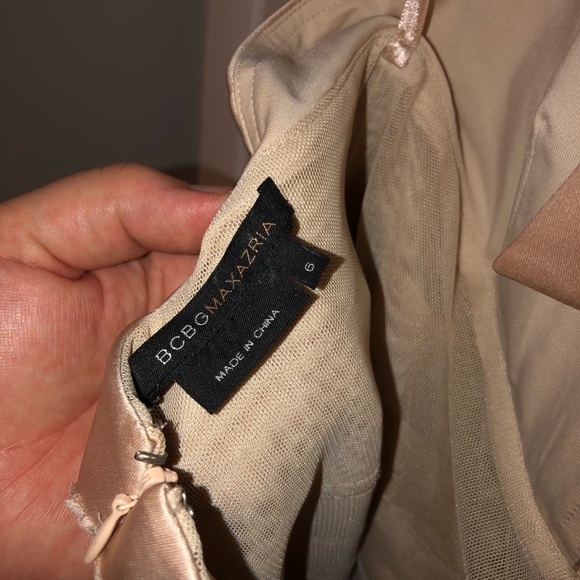 BCBG Maxazria Tiered Satin Halter Dress - Picture 4 of 6